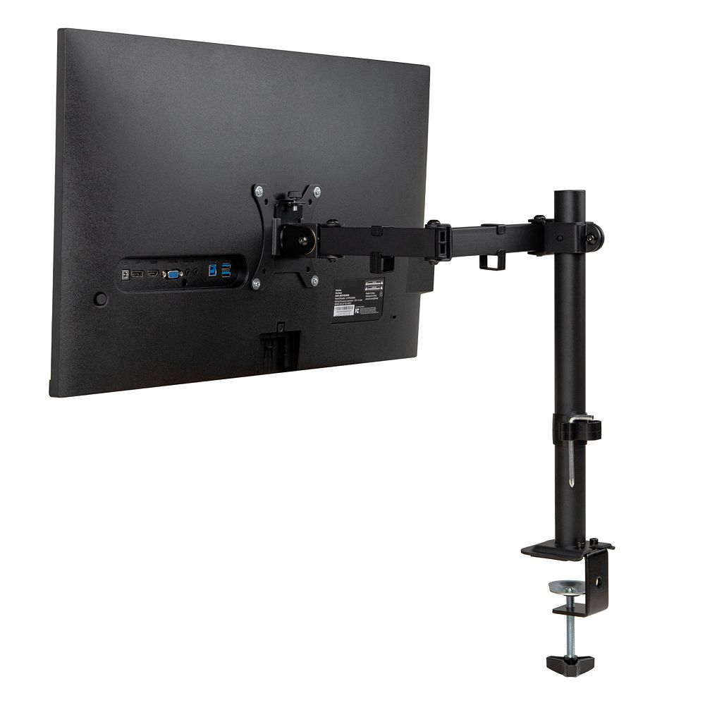 Mind Reader Single Monitor Desk Mount Adjustable Tilt Swivel Rotate