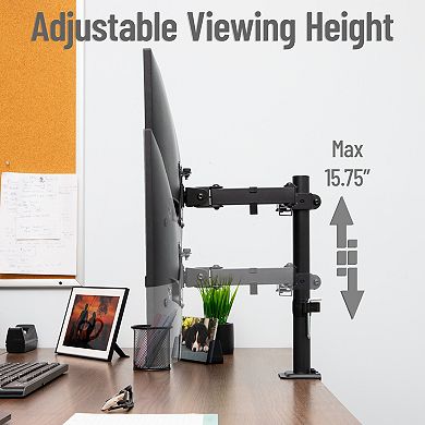 Mind Reader Single Monitor Desk Mount Adjustable Tilt Swivel Rotate