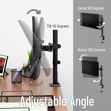 Mind Reader Adjustable Single Monitor Desk Mount for 13 to 32-inch Screens