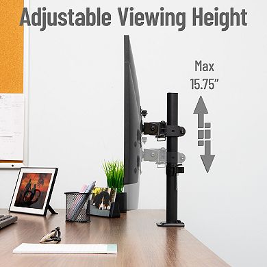 Mind Reader Adjustable Single Monitor Desk Mount for 13 to 32-inch Screens