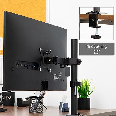 Mind Reader Adjustable Single Monitor Desk Mount for 13 to 32-inch Screens