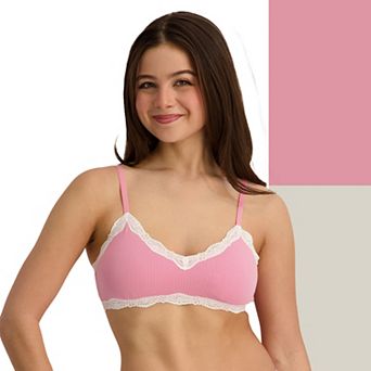 Juniors' SO® 2-Pack Lace Trim Bralette SO51-117P2