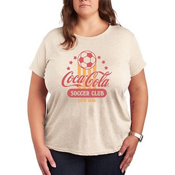 Plus Size Coca-Cola Soccer Club Estd 1886 Graphic Tee