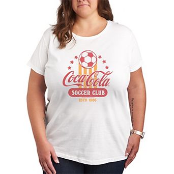 Plus Size Coca-Cola Soccer Club Estd 1886 Graphic Tee