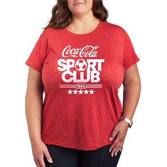 Plus Size Coca-Cola Soccer Sport Club 1886 Graphic Tee
