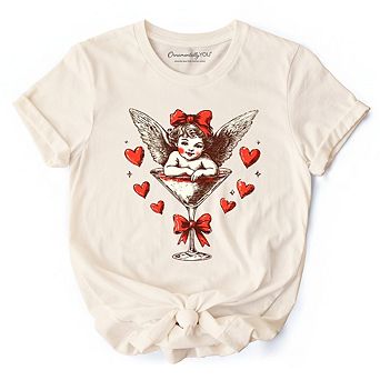 Retro Coquette Cupid Valentine T-Shirt, Galentine Tee