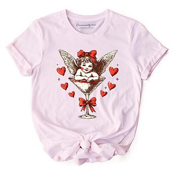 Retro Coquette Cupid Valentine T-Shirt, Galentine Tee