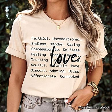Love Definition Words T-Shirt, Minimalist Valentine Inspirational Love Tee