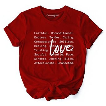 Love Definition Words T-Shirt, Minimalist Valentine Inspirational Love Tee