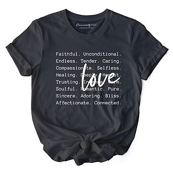 Love Definition Words T-Shirt, Minimalist Valentine Inspirational Love Tee