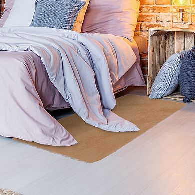 Fluffy Bedroom Rug 4’x2.6’ Anti-Skid Shaggy Area Carpet
