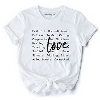 Love Definition Words T-Shirt, Minimalist Valentine Inspirational Love Tee