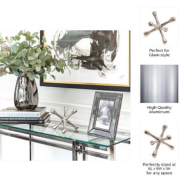 Modern Abstract Aluminum Sculpture - Unique Geometric Metal Accent Sculpture for Contemporary Decor