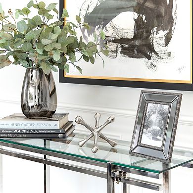 Modern Abstract Aluminum Sculpture - Unique Geometric Metal Accent Sculpture for Contemporary Decor