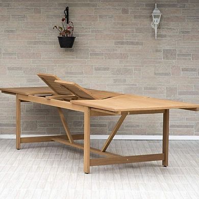 Teak Finish Patio Dining Set