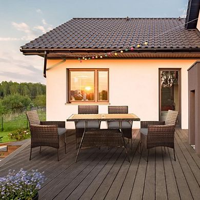 Outdoor PE Rattan Dining Set