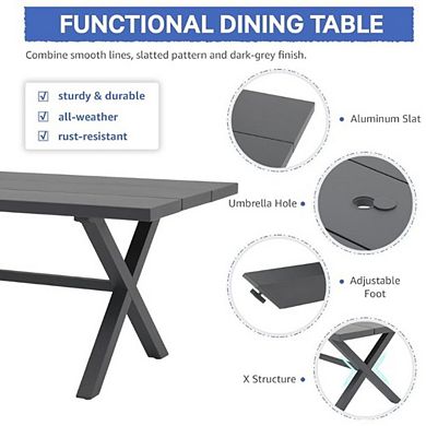 X-Shape Patio Dining Set