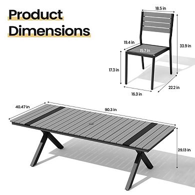 X-Shape Patio Dining Set