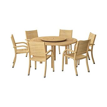 Patio Dining Set with Lazy Susan