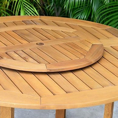 Patio Dining Set with Lazy Susan