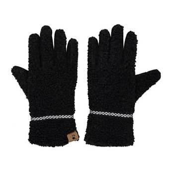 Women's Bearpaw Teddy Cozy Gloves With Faux Fur Lining