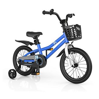16 Inch Kids Bike With Training Wheels Adjustable Seat And Dual Brakes
