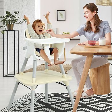 4 In 1 Convertible High Chair And Toddler Table Chair Set
