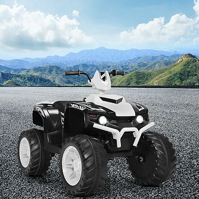 12V Kids Electric ATV with LED Lights and Treaded Tires