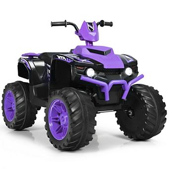 12V Kids Electric ATV with LED Lights and Treaded Tires