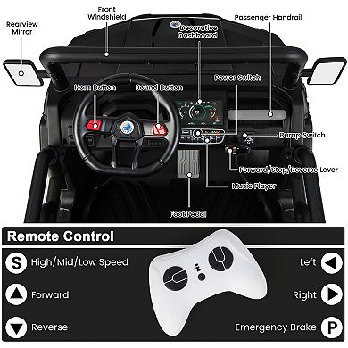 2-Seater Kids Ride On Dump Truck with Dump Bed and Shovel