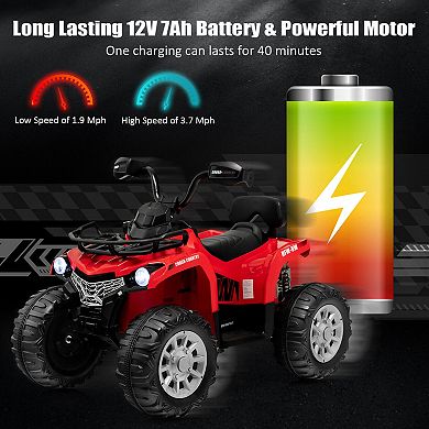 12V Kids Electric ATV 4-Wheeler with MP3 and Headlights