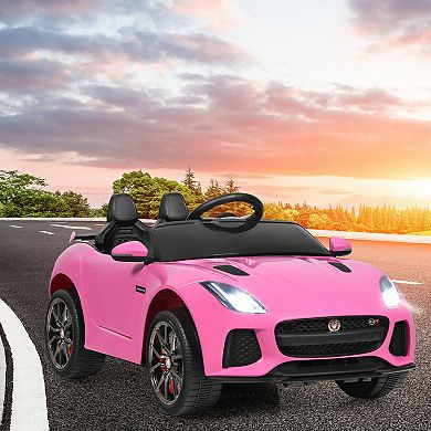 Pink 12V Jaguar F-Type SVR Licensed Kids Ride-On Car
