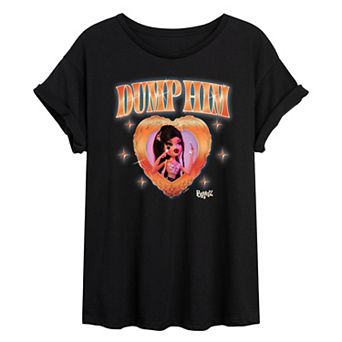 Juniors' Bratz Dump Him Oversized Tee