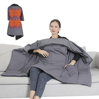 USB Heated Blanket Poncho Shawl Wrap