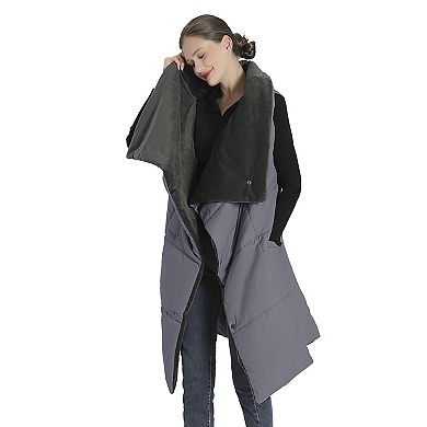 USB Heated Blanket Poncho Shawl Wrap