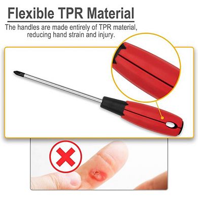 Magnetic Screwdriver Set With Cushion Grip