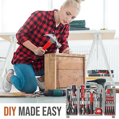 Essential DIY Hand Tool Set With Toolbox