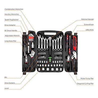95-Piece Portable Mechanic Hand Tool Set
