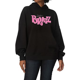 Women's Bratz Logo Oversized Fleece Hoodie Sweatshirt