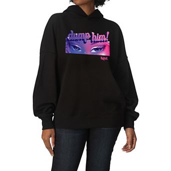 Women's Bratz Dump Him! Oversized Fleece Hoodie Sweatshirt