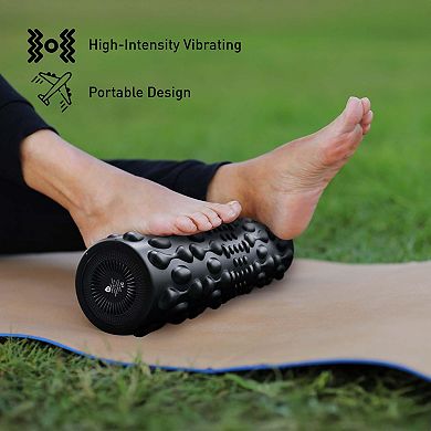 Pursonic Total Body Recovery Bundle Vibrating Foam Roller + Shiatsu Heating Neck & Back Massager