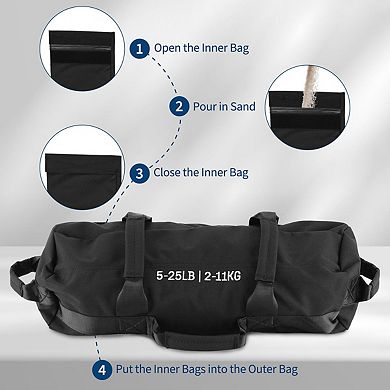Sandbag for Fitness Weights Training,5-200 LBS Adjustable Weighted SandBag for Home Gym