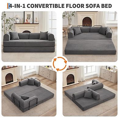 2 in 1 Convertible Sleeper Sofa Bed Couch