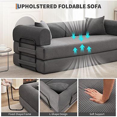2 in 1 Convertible Sleeper Sofa Bed Couch