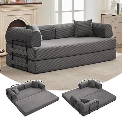2 in 1 Convertible Sleeper Sofa Bed Couch