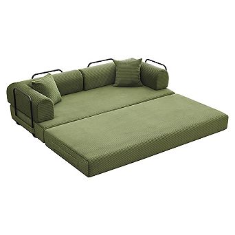 2 in 1 Convertible Sleeper Sofa Bed Couch