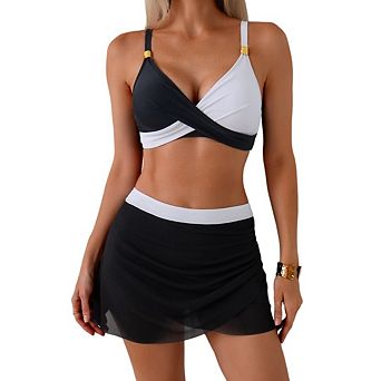 Women's Bikini Sets Two Piece High Waisted V Neck Twist Front Adjustable Spaghetti Straps Swimsuit