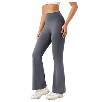 Women's High Waist Flare Yoga Leggings Stretchy Flattering Silhouette Pants for Yoga Gym Casual Wear