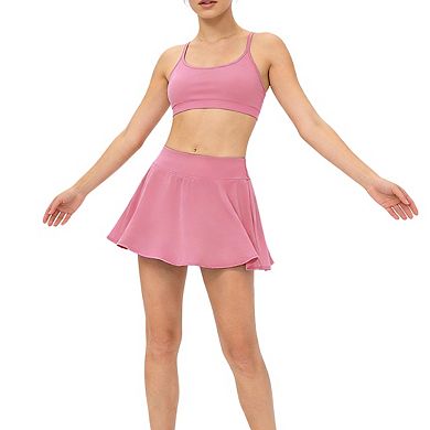 Women's Activewear Flared Mini Skirt High Waistband Short Liner Skort