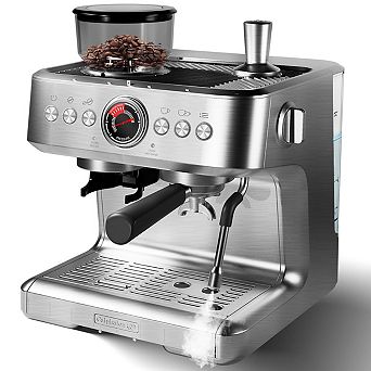 Espresso Coffee Machine,20 Bar Professional Coffee Maker With Grinder